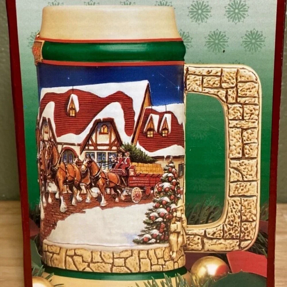 Budweiser Holiday Stein Grant’s‎ Farm 1998 Holiday Anheuser-Busch Mint Brazil